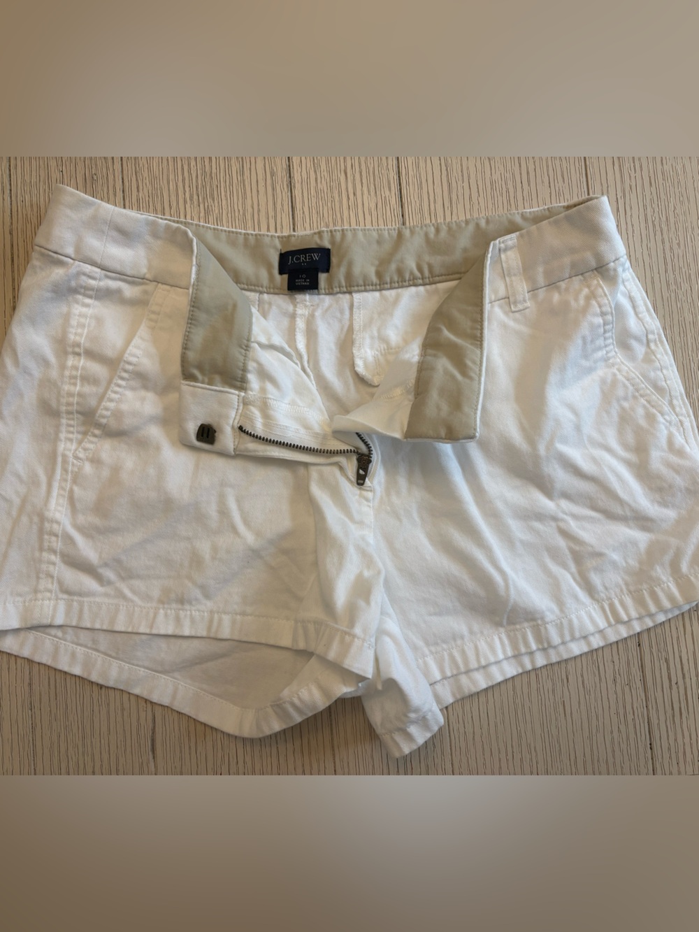 J. Crew White short Cotton Shorts